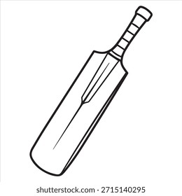 Cricket bat illustration vector coloring page