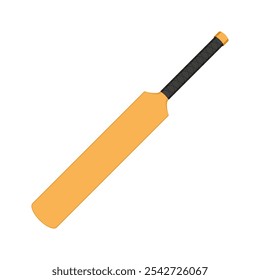 Cricket bat isolated on a white background, vector illustration, sports equipment