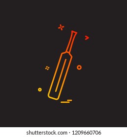 cricket bat playing icon vector design