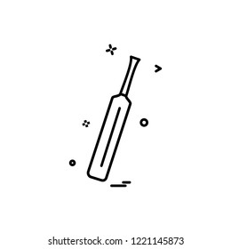 cricket bat playing icon vector design