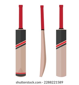 ilustración plana simple de murciélago de cricket