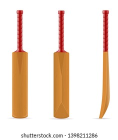 cricket bat for a sports game stock vector illustration isolated on white background