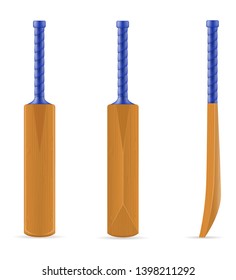 cricket bat for a sports game stock vector illustration isolated on white background