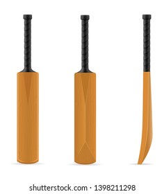 cricket bat for a sports game stock vector illustration isolated on white background