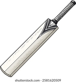 Cricket Bat Vector Art Illustration