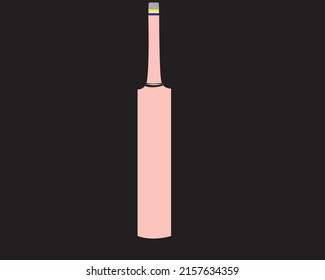 cricket bat vector illustration with black background 