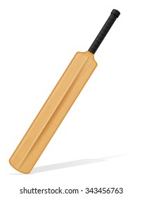 Cricket Bat Vector Illustration Isolated On White Background