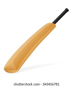 cricket bat vector illustration isolated on white background