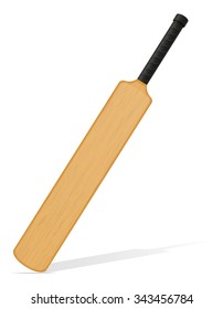 cricket bat vector illustration isolated on white background