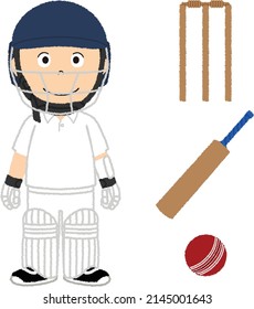 Cricket is a bat-and-ball game played between two teams of eleven players each on a field.