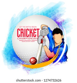 Cricket with batsman playing cricket