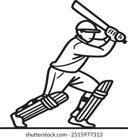 Cricket batsman powerfull shot vector