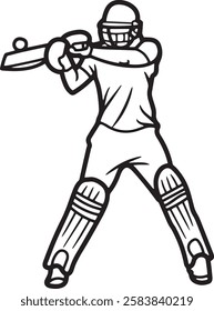 Cricket batter playing shot, cricketer, batsman