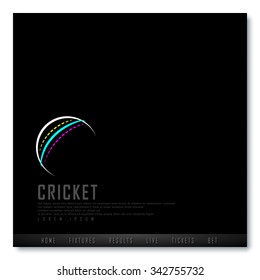 Cricket Black Freehand Sketch Graphic Design Vector Illustration EPS10
