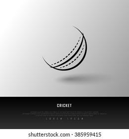 Cricket Black White Freehand Sketch Sparse Graphic Design Vector Illustration EPS10
