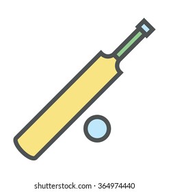 Cricket Bold Icon Illustration 
