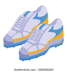 Cricket boots icon. Isometric of cricket boots vector icon for web design isolated on white background