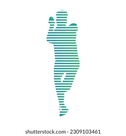 Cricket bowling fast bowler vector illustration 