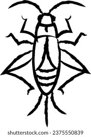 Cricket bug hand drawn vector illustration