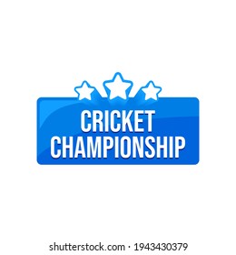 Cricket championship badge icon design vector