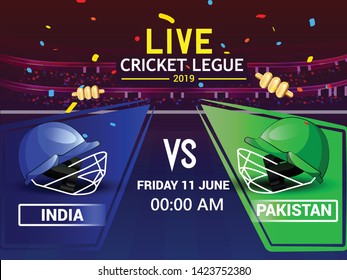 Cricket championship batsman and bowler playing cricket illustration 