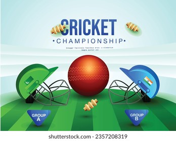 Concepto de Campeonato de Cricket con el equipo participante India vs Pakistán .