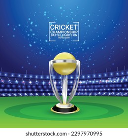 Cricket championship design concept with vector illustration