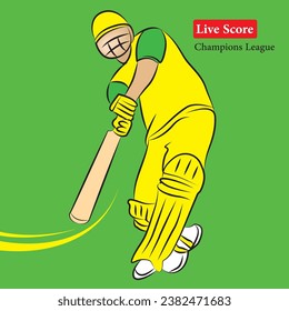 Cricket championship flyer and Logo Vector