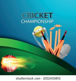 Cricket championship  tournament match background