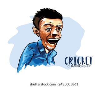 Cricket championship vector banner design. illustration of batsman playing cricket championship Vector banner