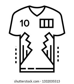 Cricket clothing line icon design  