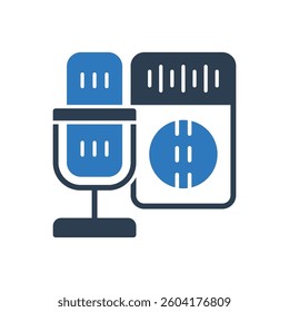 Cricket Commentary Microphone Icon Sign Symbol