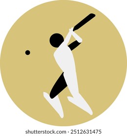 Cricket competition icon. Colorful sport sign. 