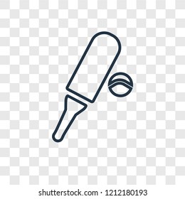 Cricket concept vector linear icon isolated on transparent background, Cricket concept transparency concept in outline style