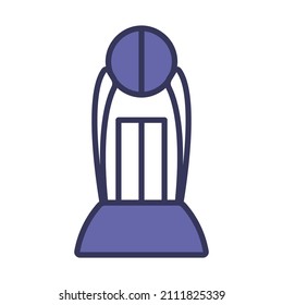 Cricket Cup Icon. Editable Bold Outline With Color Fill Design. Vector Illustration.