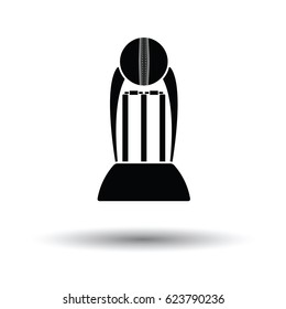 Cricket cup icon. White background with shadow design. Vector illustration.