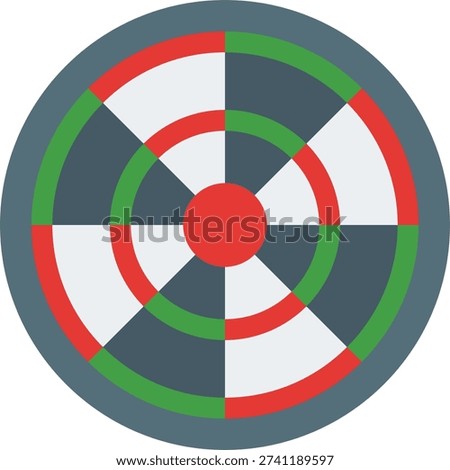 Cricket Darts Game Flat Icon Vector