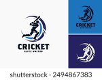 Cricket Elite United Logo Template represents excellence and unity, ideal for cricket teams and associations. Layered EPS Vector