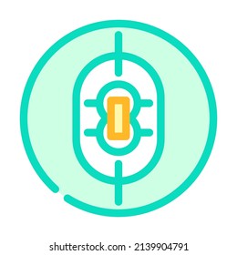 cricket field color icon vector. cricket field sign. isolated symbol illustration