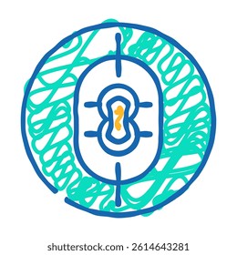cricket field doodle icon sketch vector. cricket field sign. isolated symbol illustration