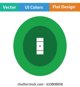 Cricket field icon. Flat design. Vector illustration.