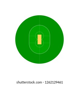 Cricket field illustration