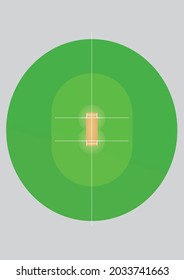 Cricket field isolated. vector illustration