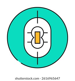 cricket field line icon vector. cricket field sign. isolated symbol illustration