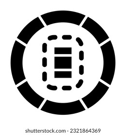 Cricket Field Vector Glyph Icon For Personal And Commercial Use.
