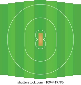 Cricket field. vector illustration