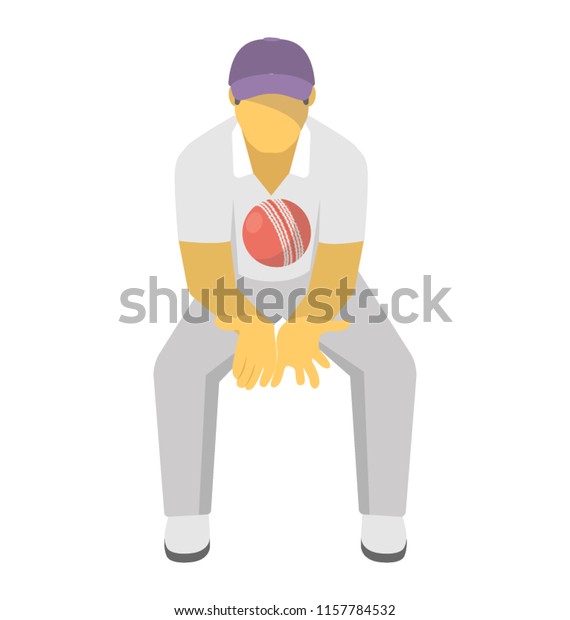 \
A cricket fielder or wicketkeeper with opened\
hands trying to catch\
call\
