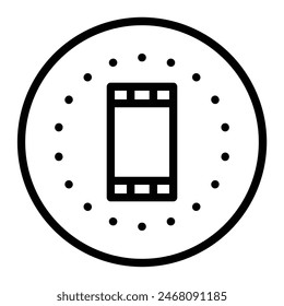 Cricket FieldVector Line Icon Design