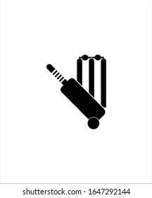 cricket flat design icon,vector best illustration design icon.