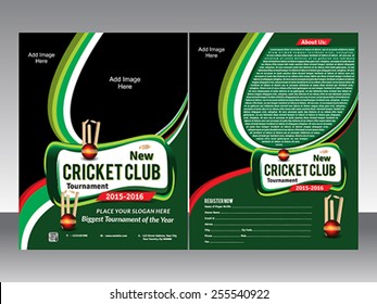 Cricket Flyer Template Vector Illustration 